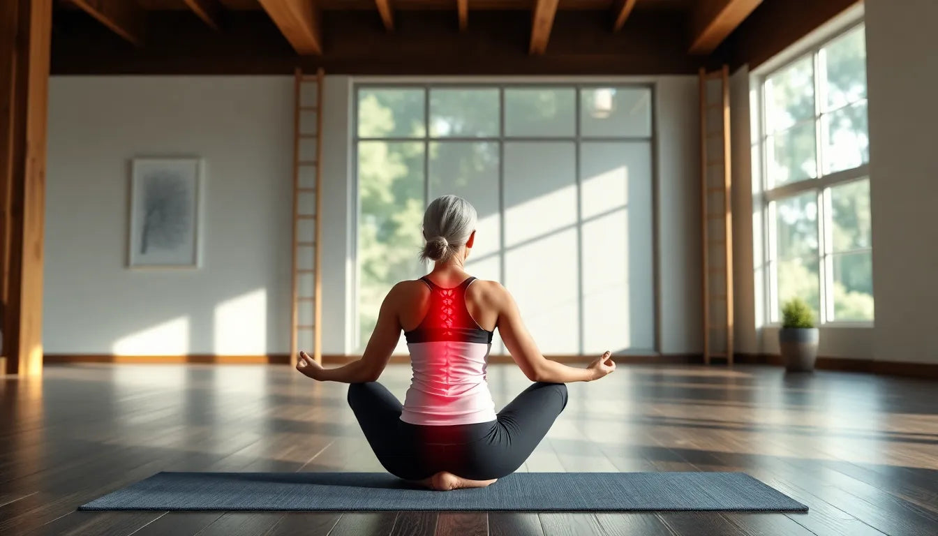 Libérez votre dos avec des yoga øvelser pour le lecteur de pratique - Illustration