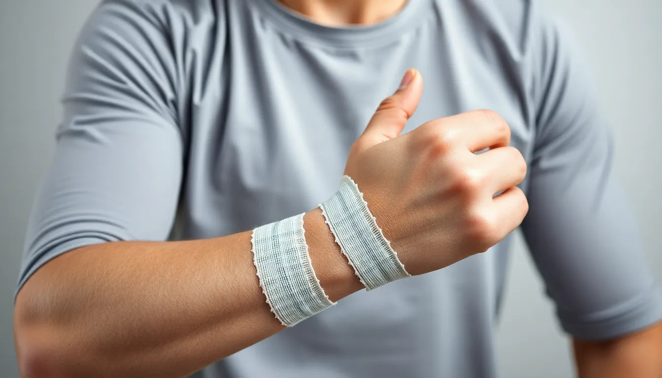 Soulagez votre douleur avec le taping du poignet pour entorse - Illustration