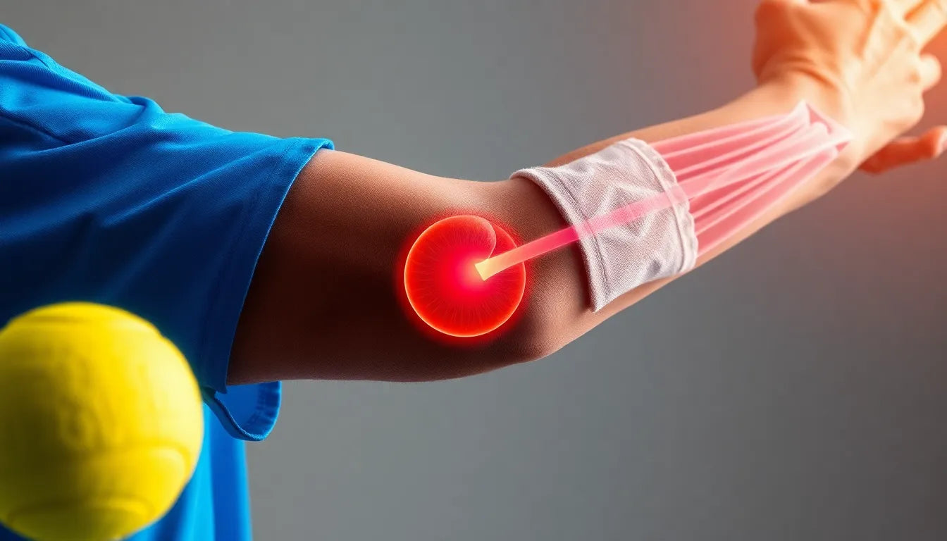 Lecteur de pratique: des exercices efficaces pour soulager la tennis-elbow - Illustration