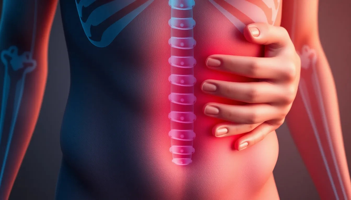 Quand la douleur abdominale s'étend au dos : comprendre et soulager - Illustration