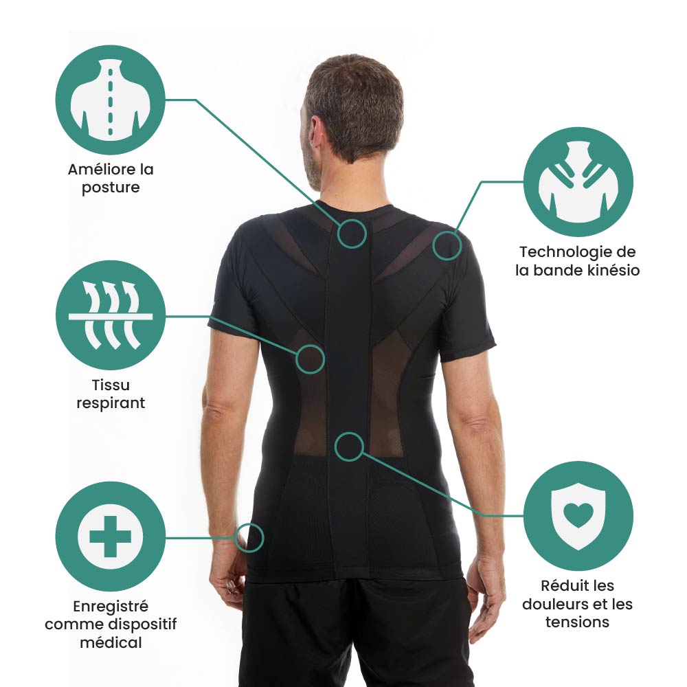 Men's Posture Shirt™ - Noir