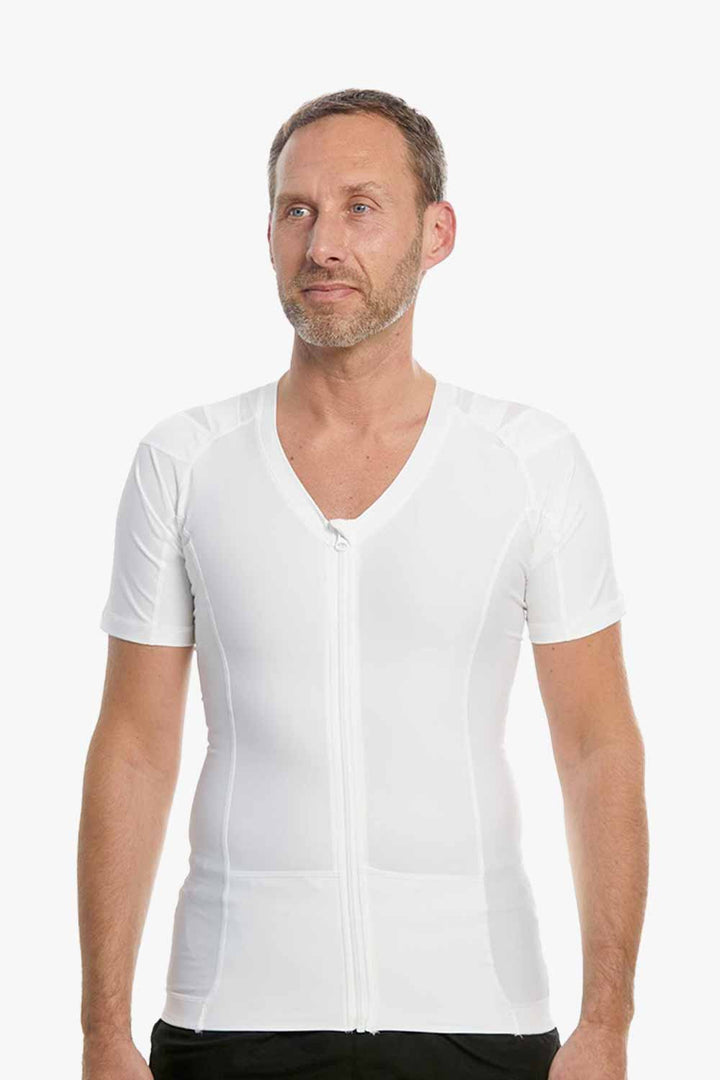 Men's Posture Shirt™ Zipper - Blanc C-STOCK
